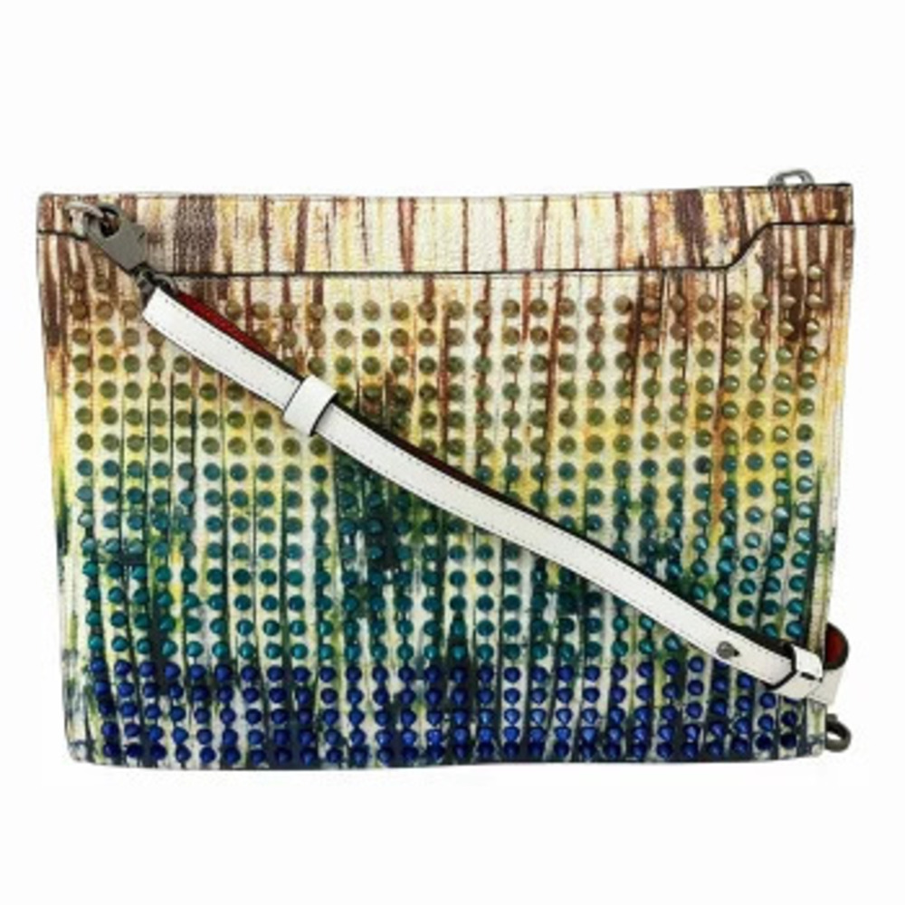 Christian Louboutin Studded Sky Pouch Clutch Bag Shoulder